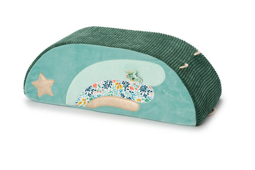 LILLIPUTIENS Drewniany jeździk 2 w 1 z miękkim siedziskiem i torebką Smok Joe 12 m+