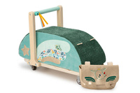 LILLIPUTIENS Drewniany jeździk 2 w 1 z miękkim siedziskiem i torebką Smok Joe 12 m+