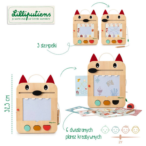 Drewniana tablica – znikopis Wilk Louis 2 lata+ LILLIPUTIENS