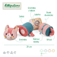 Lilliputiens Wałek dźwiękowy 4-elementowy Kotka Jeanne 6 m+