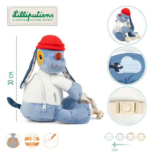 Lilliputiens Miękki plecak przytulanka Piesek Jules