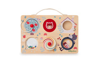 LILLIPUTIENS Drewniana tablica manipulacyjna walizka Czerwony kapturek 12 m+