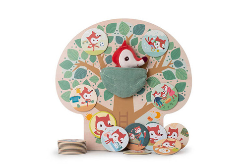 Lilliputiens Drewniana tablica magnetyczna "Mój dzień" Lisiczka Alice 2 lata +