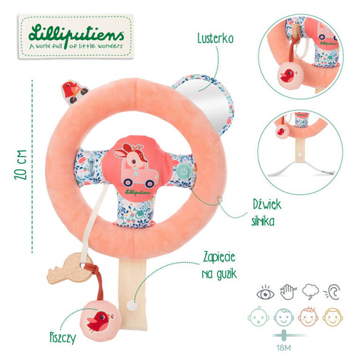 LILLIPUTIENS Miękka kierownica aktywizująca Sarenka Stella 18 m+