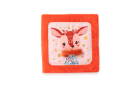 LILLIPUTIENS Miękka książeczka aktywizująca z mini-komforterem „Stella i jej przytulanka” 12 m+