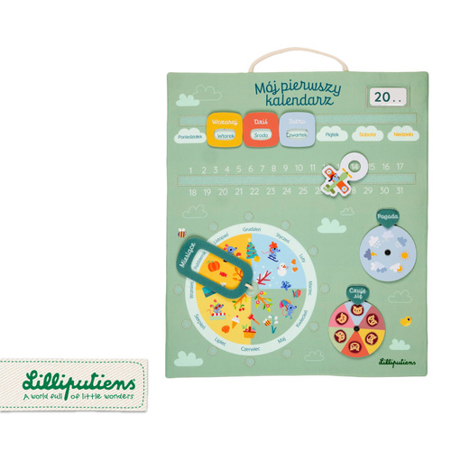 Lilliputiens Miękka tablica aktywizująca "Mój pierwszy kalendarz" 3 lata+
