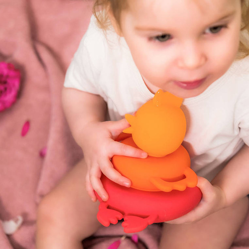 Lilliputiens Silikonowa piramida do kąpieli Kokoszka Paulette 12 m+