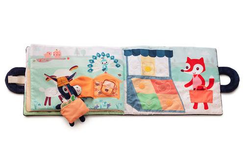 LILLIPUTIENS Miękka książeczka aktywizująca "Osiołek Ignace na farmie" 18 m+