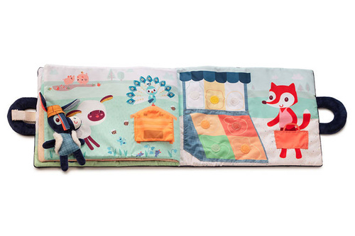 LILLIPUTIENS Miękka książeczka aktywizująca "Osiołek Ignace na farmie" 18 m+