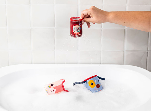 Lilliputiens 3 kubeczki do kąpieli Piesek Jules 6 m+