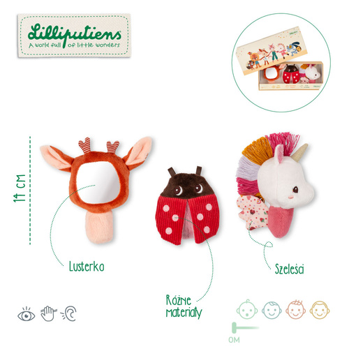 Lilliputiens Multisensoryczny zestaw Jednorożec Lena 0 m+
