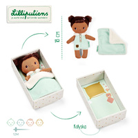LILLIPUTIENS Lalka dzidziuś w pudełku łóżeczku Jackie 12 m+