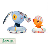 Lilliputiens Przytulanki do kąpieli Piesek Jules i Kaczorek Gaspard 6 m+