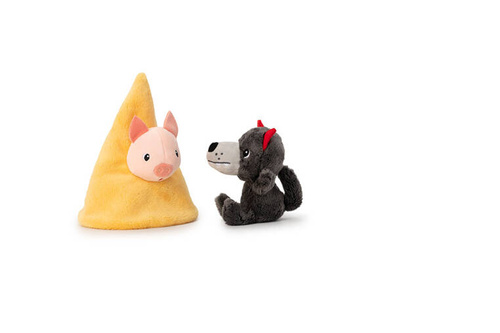 LILLIPUTIENS Zestaw 3 domków dla świnek i wilka 18 m+