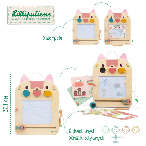 Lilliputiens Drewniana tablica – znikopis Kotka Jeanne 18m+