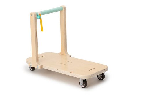 LILLIPUTIENS Drewniany jeździk 2 w 1 z miękkim siedziskiem i torebką Sarenka Stella 12 m+