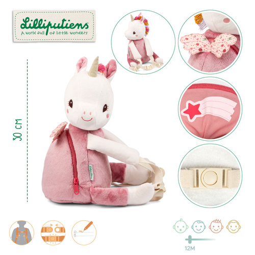 Lilliputiens Miękki plecak przytulanka Jednorożec Lena