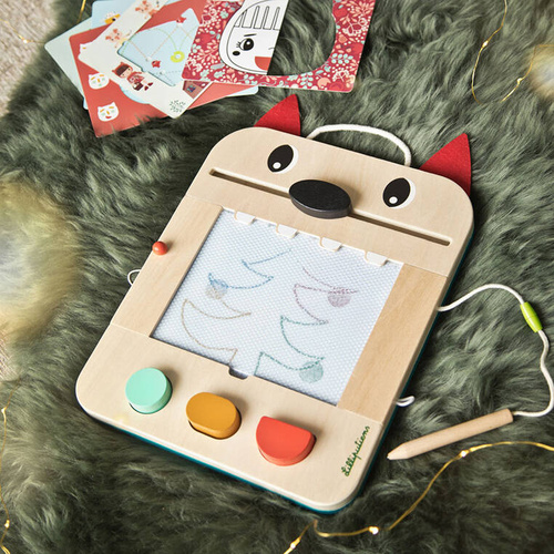 LILLIPUTIENS Drewniana tablica – znikopis Wilk Louis 2 lata+