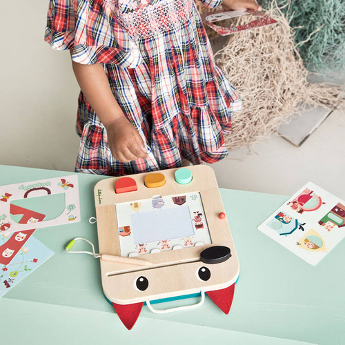 LILLIPUTIENS Drewniana tablica – znikopis Wilk Louis 2 lata+