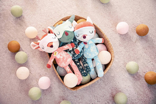 LILLIPUTIENS Przytulanka do spania z elementami fluorescencyjnymi Sarenka Stella 6m+