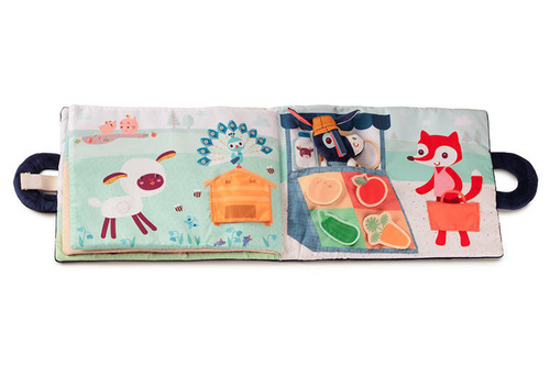 LILLIPUTIENS Miękka książeczka aktywizująca "Osiołek Ignace na farmie" 18 m+