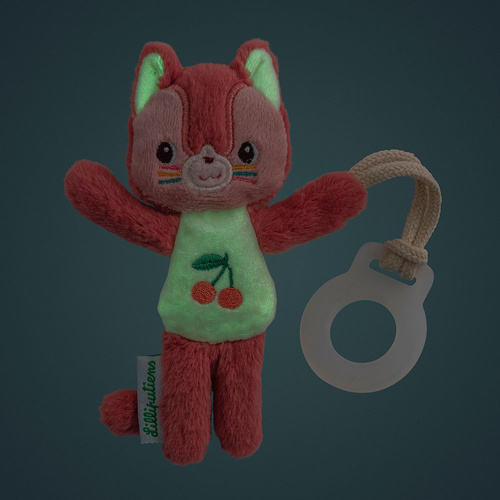 Lilliputiens Zawieszka do smoczka świecąca w ciemności Nocny mini przyjaciel Kotka Jeanne 0 m+