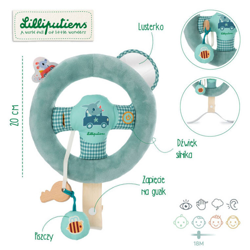 LILLIPUTIENS Miękka kierownica aktywizująca Smok Joe 18 m+