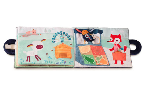 LILLIPUTIENS Miękka książeczka aktywizująca "Osiołek Ignace na farmie" 18 m+